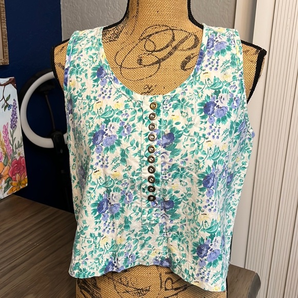 1990’S FLORAL CROP TOP MEDIUM - Picture 1 of 13